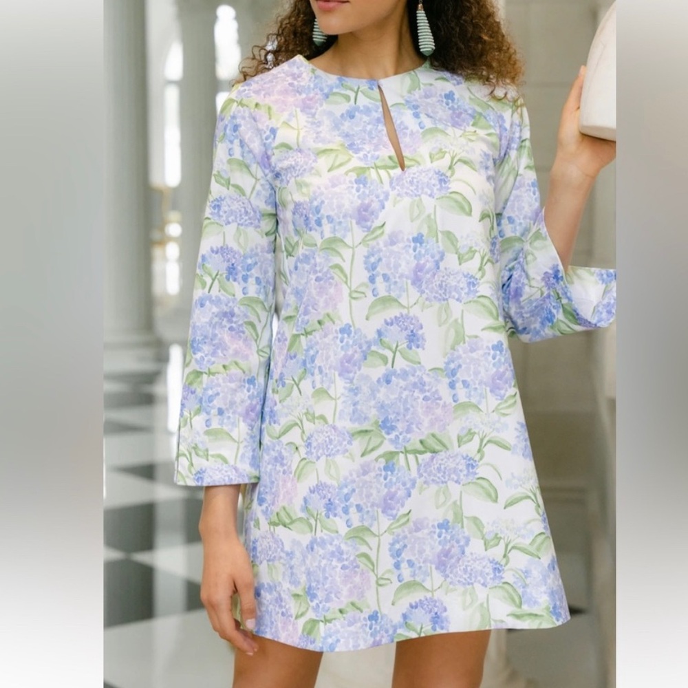 Hill House Blue and Green Floral Dress